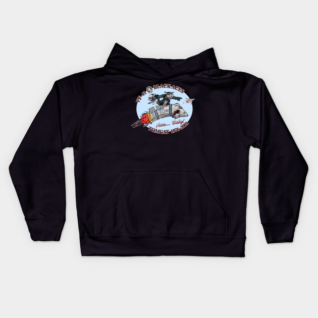 VF-41 Black Aces Nose Art Variation Kids Hoodie by MBK